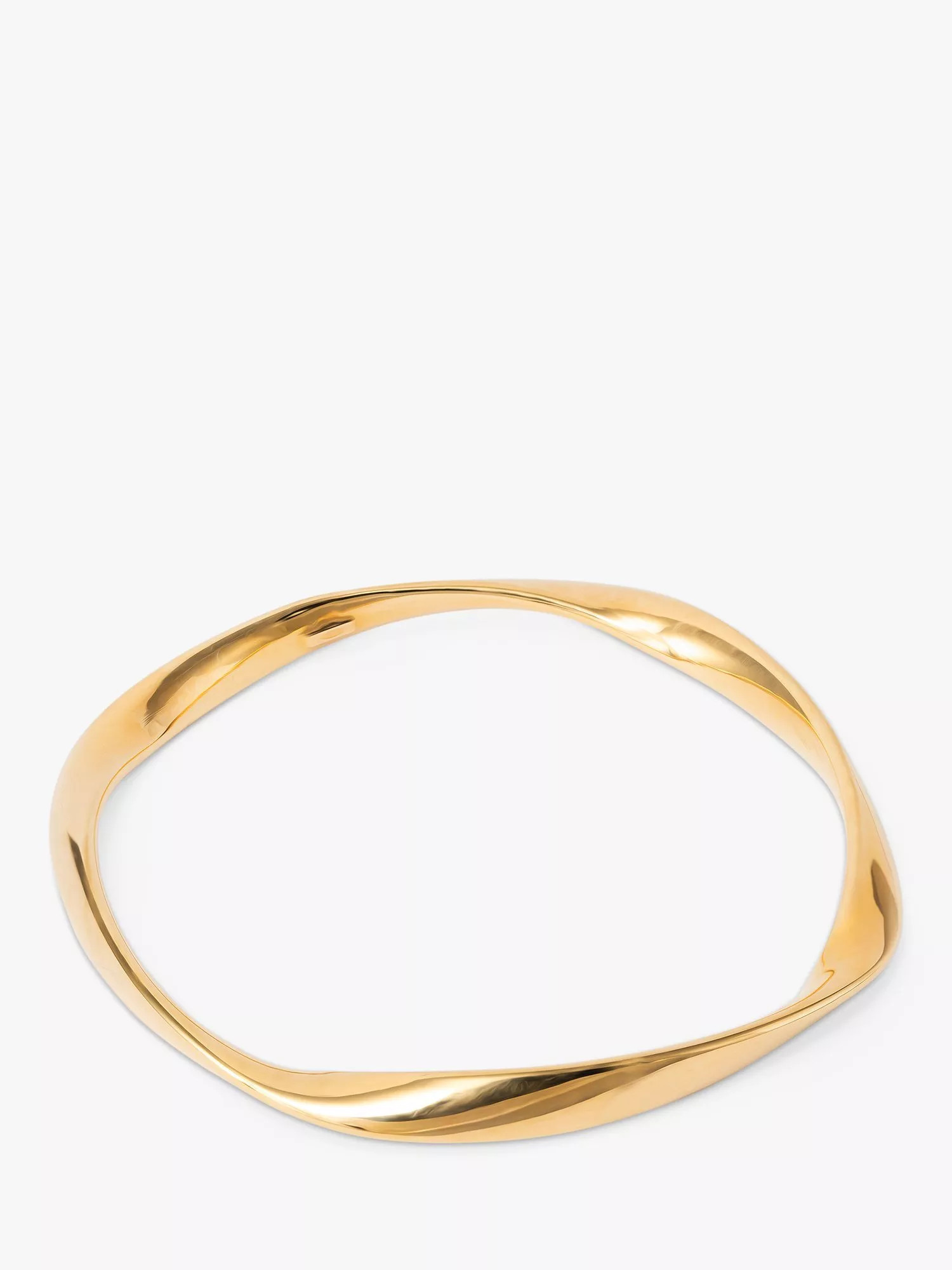 LARNAUTI Annecy Sculptured Bangle, Gold | John Lewis (UK)