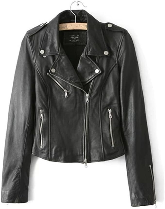LJYH Women's Zipper Motorcycle Biker Faux Leather Jackets | Amazon (US)