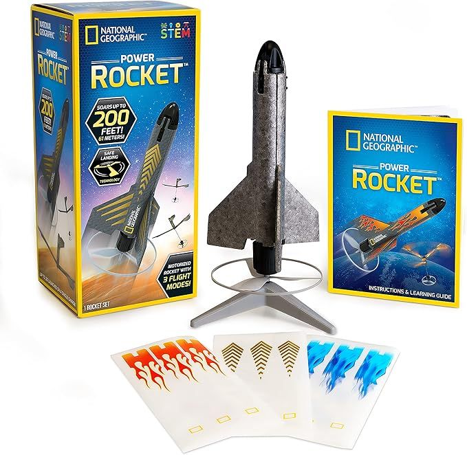 NATIONAL GEOGRAPHIC Rocket Launcher for Kids – Motorized Air Rocket, Self-Launching Rocket Toy,... | Amazon (US)