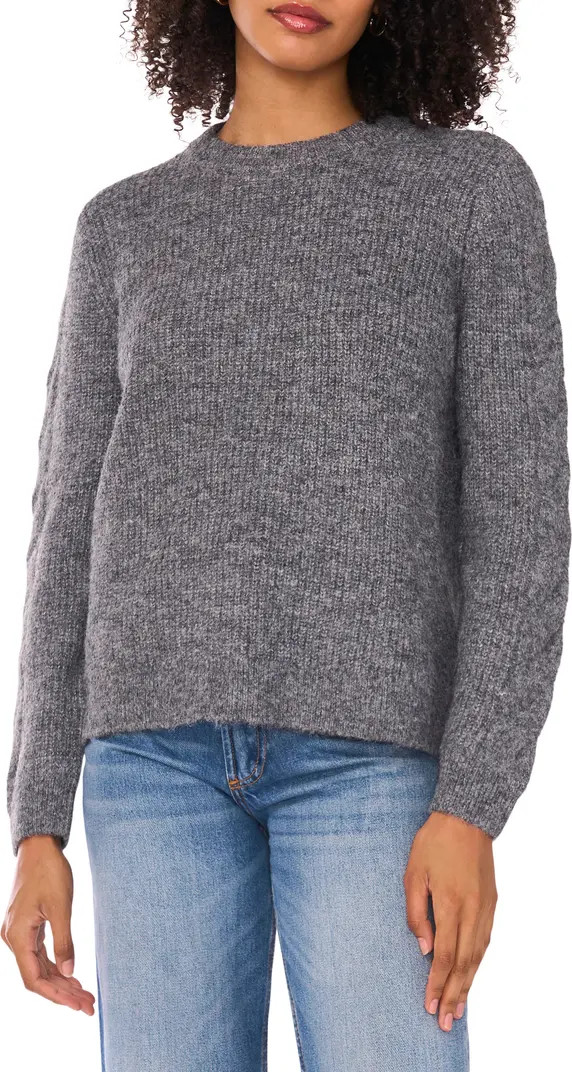 Cable Knit Sleeve Sweater | Nordstrom Rack