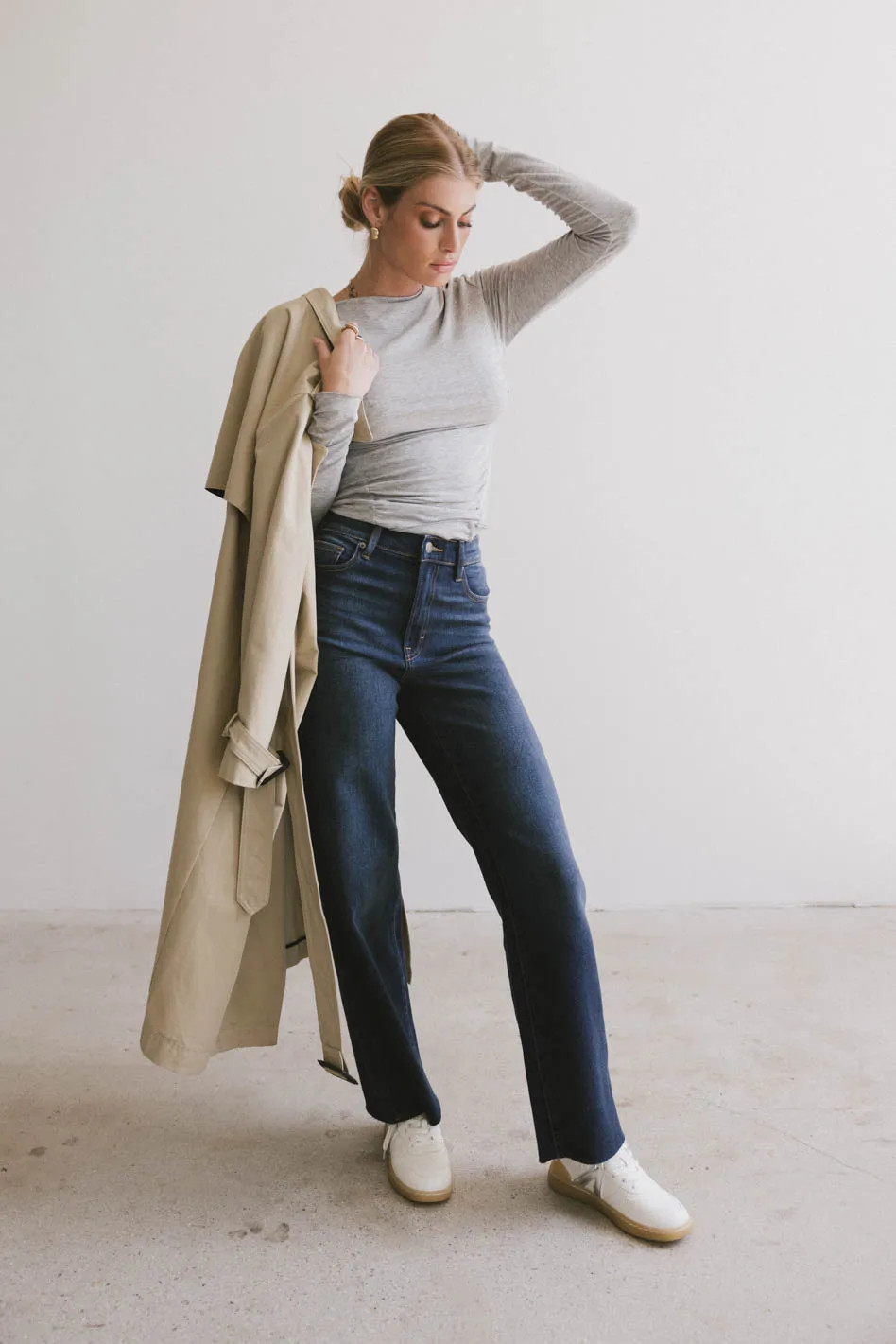 Bianca Ruched Top in Grey | Böhme US