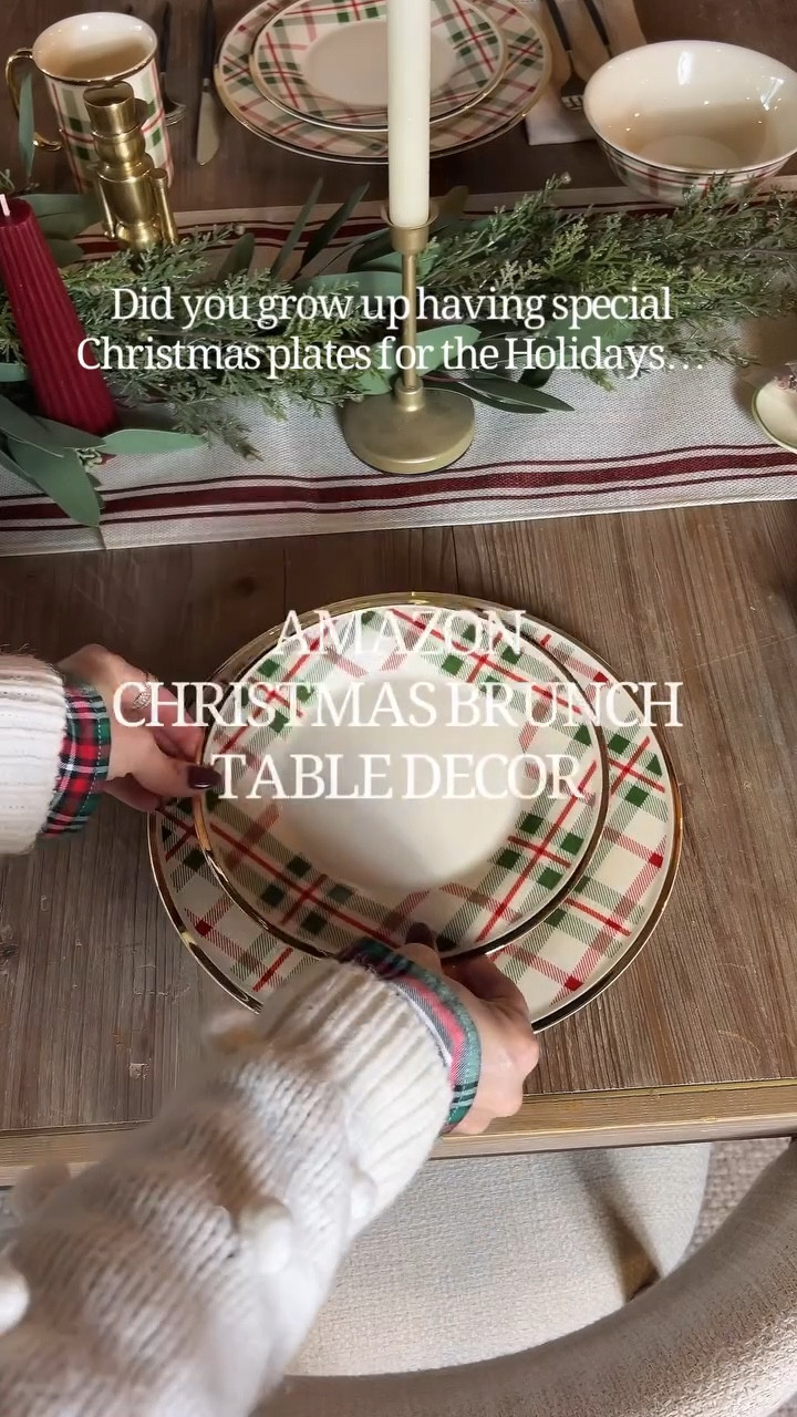 I vividly remember my mom pulling out her Christmas dishes every year. I still remember the entire collection and how she would add to it piece by piece. In fact, she still brings it out every time we visit. This year, I picked out my very own set of Christmas dishes and serving pieces from @lenox . This set is so special. I love the classic plaid pattern, a timeless set that will now be used year after year. And these little salt and pepper shakers might be my favorite. They have several different dish patterns to choose from that you can mix and match. I hope that my kids will one day remember each of these pieces and the memories we make eating Christmas brunch together every year. 

Comment LINKS to shop this entire collection and more Lenox pieces on Amazon. #LenoxParnter #LenoxAmazon

#christmasdecor #christmastable #holidaydecor #tablescape #tablesetting #amazonfinds #amazonhome #christmasdecorations