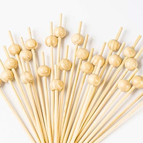 Cocktail Picks 100 Counts Handmade Sticks Wooden Toothpicks Cocktail Sticks Party Supplies - Wood... | Amazon (US)