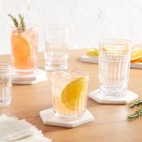 Clear Pressed Glass Glassware Collection | World Market