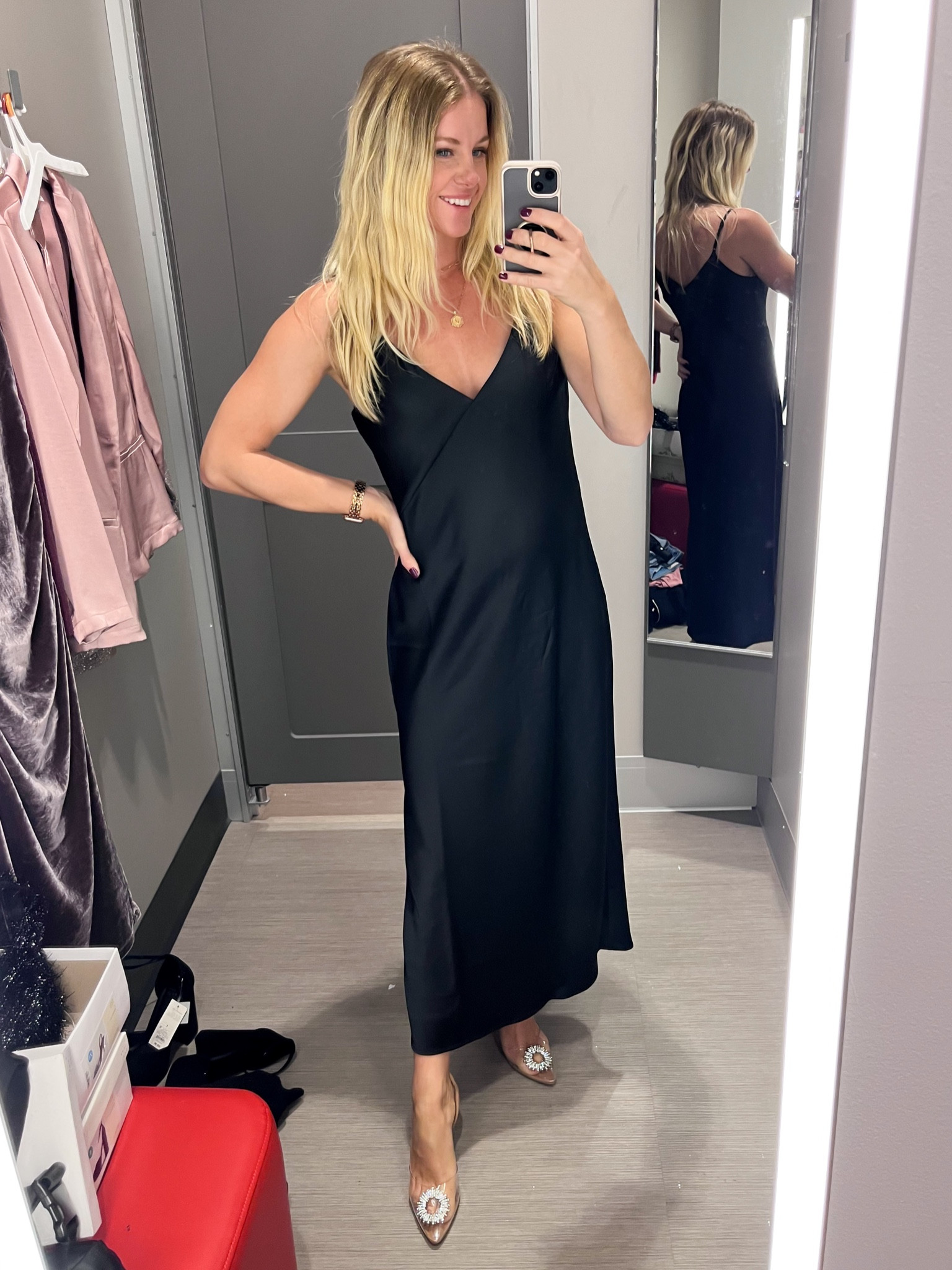 This target slip dress is so pretty, wearing size small Small. perfect for throwing under a blazer 

#LTKHoliday #LTKSeasonal #LTKparties