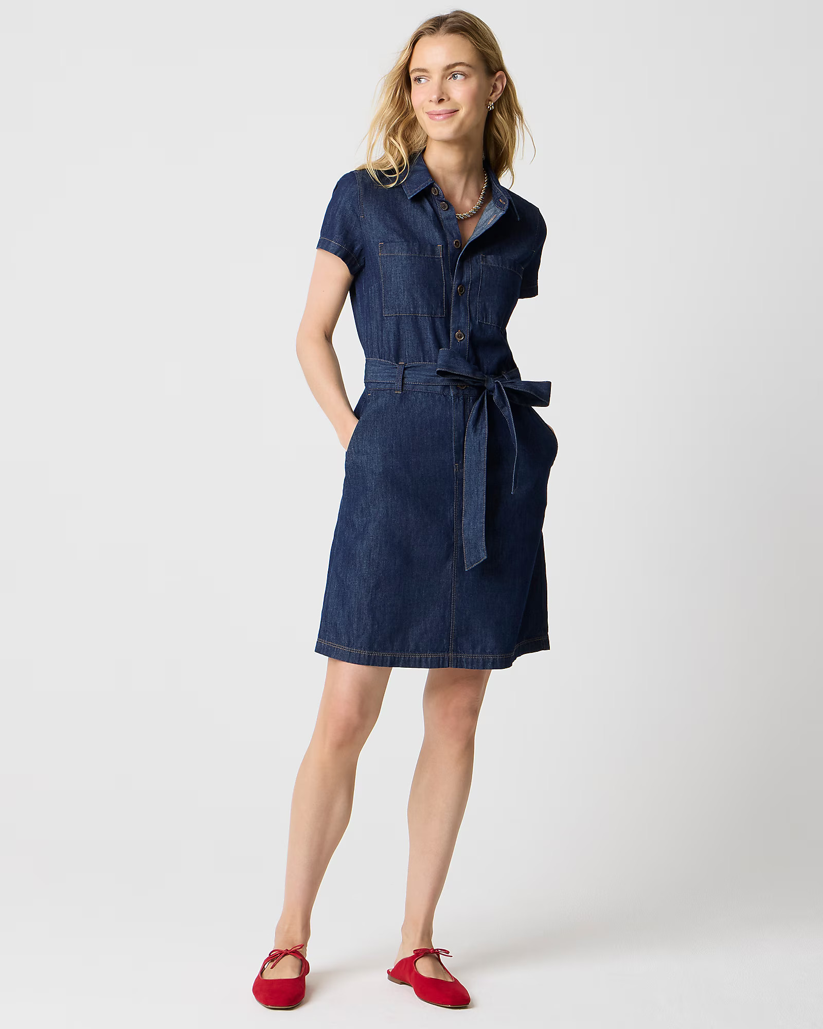 Chambray utility shirt-dress | J.Crew Factory