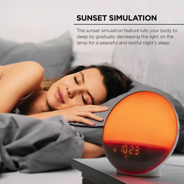 Renew™ Sunrise Simulation Wake-Up Lamp and Clock | Walmart (US)