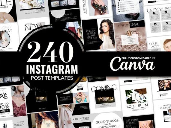 240 Editable Canva Template | Instagram Template | Engagement Coaching Template | Business | Blog... | Etsy (US)