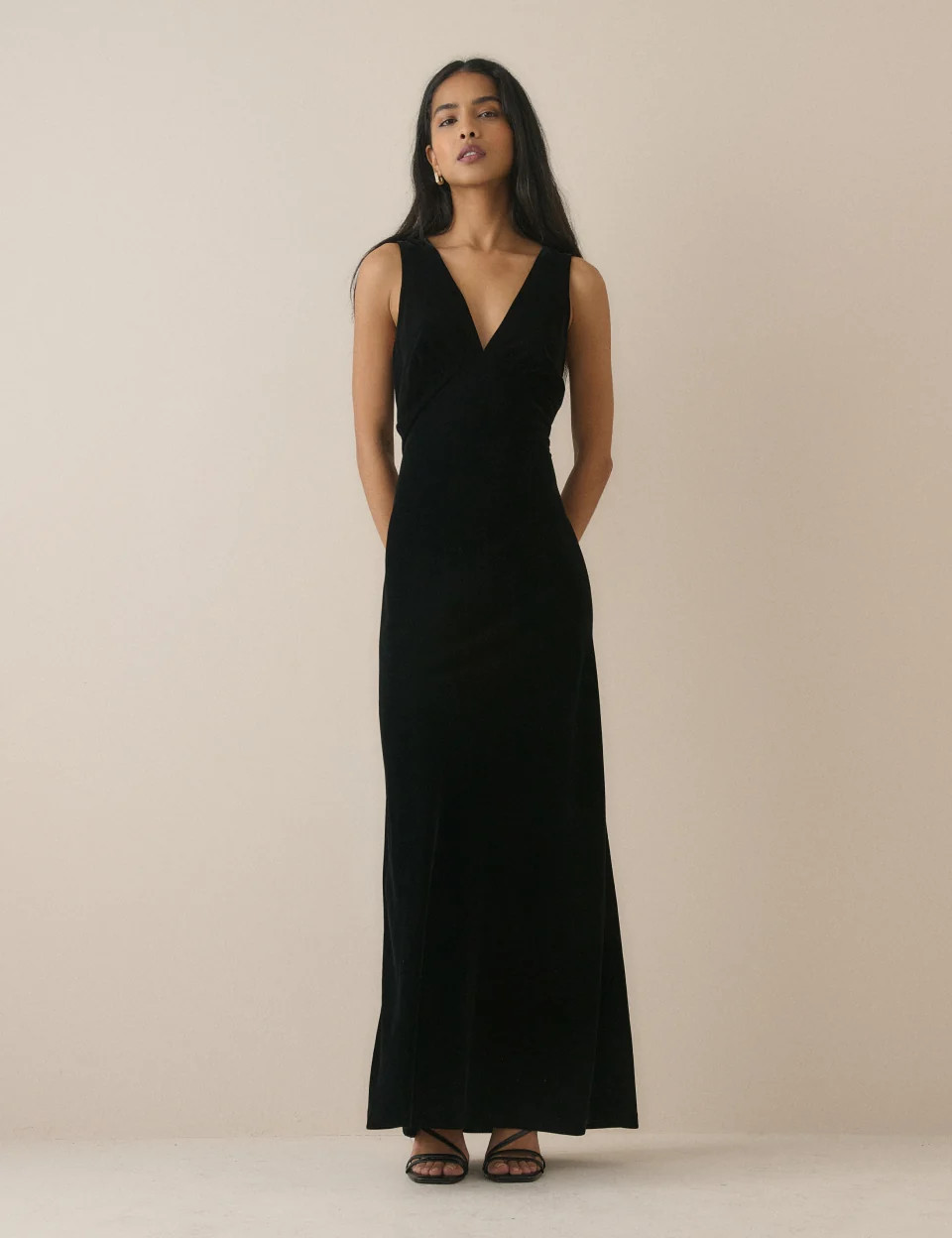 Black Velvet Joey Midi Dress | Nobody's Child