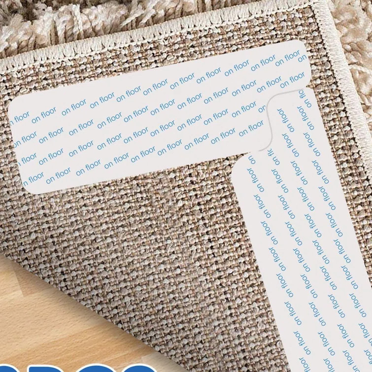 Wayfair Basics Dual Surface Indoor/Outdoor Non-Slip Rug Tape/Adhesive (0.24") (Set of 8) | Wayfair North America