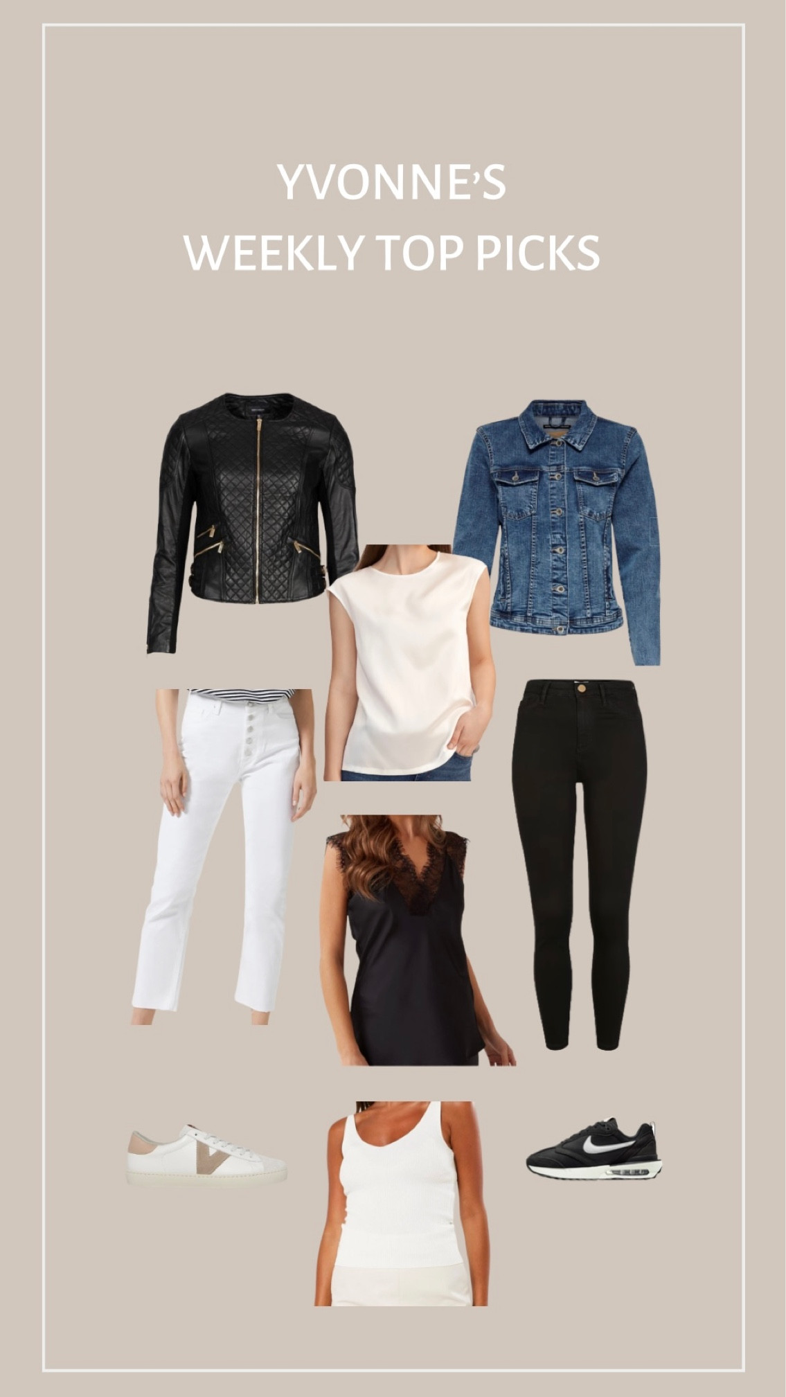 Spring style, spring fashion, outfit inspiration, leather jacket, denim jacket, black jeans, white jeans, Veja trainers, Nike 

#LTKSeasonal #LTKeurope #LTKstyletip