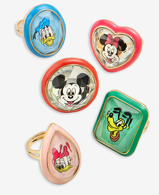Disney | Macy's Girls Mickey Mouse & Friends 5-Pc. Ring Set, Created For Macy's | Macy's