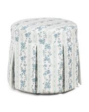 juliet romantic stripe skirted ottoman | TJ Maxx