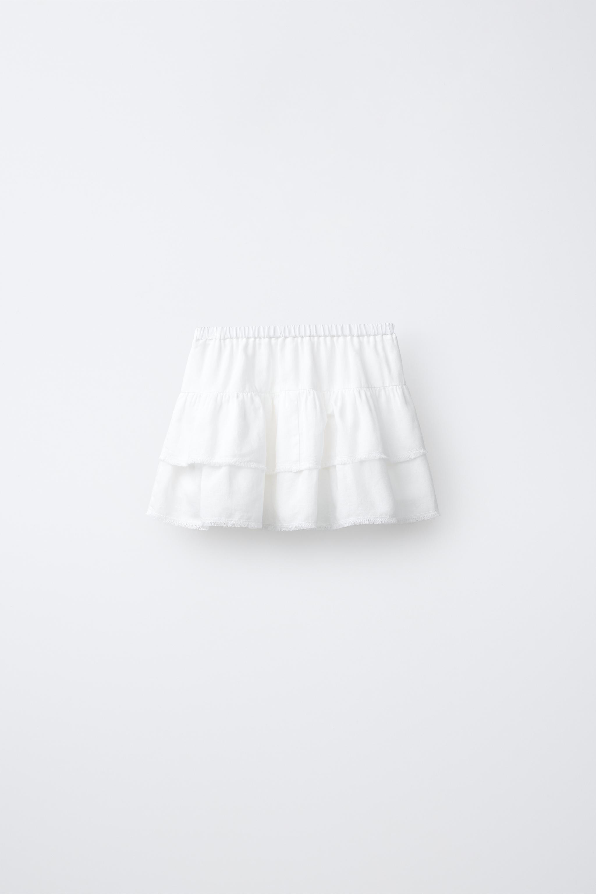 RUFFLED SKORT WITH LACE TRIM | Zara UK