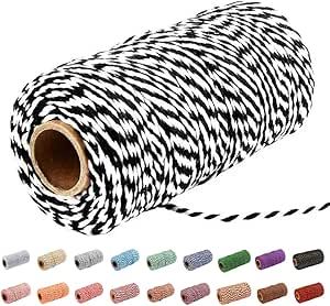 Christmas Twine，328 Feet Cotton Twine Natural Twine String Cords for Crafts, Wrapping Gifts, Ha... | Amazon (US)