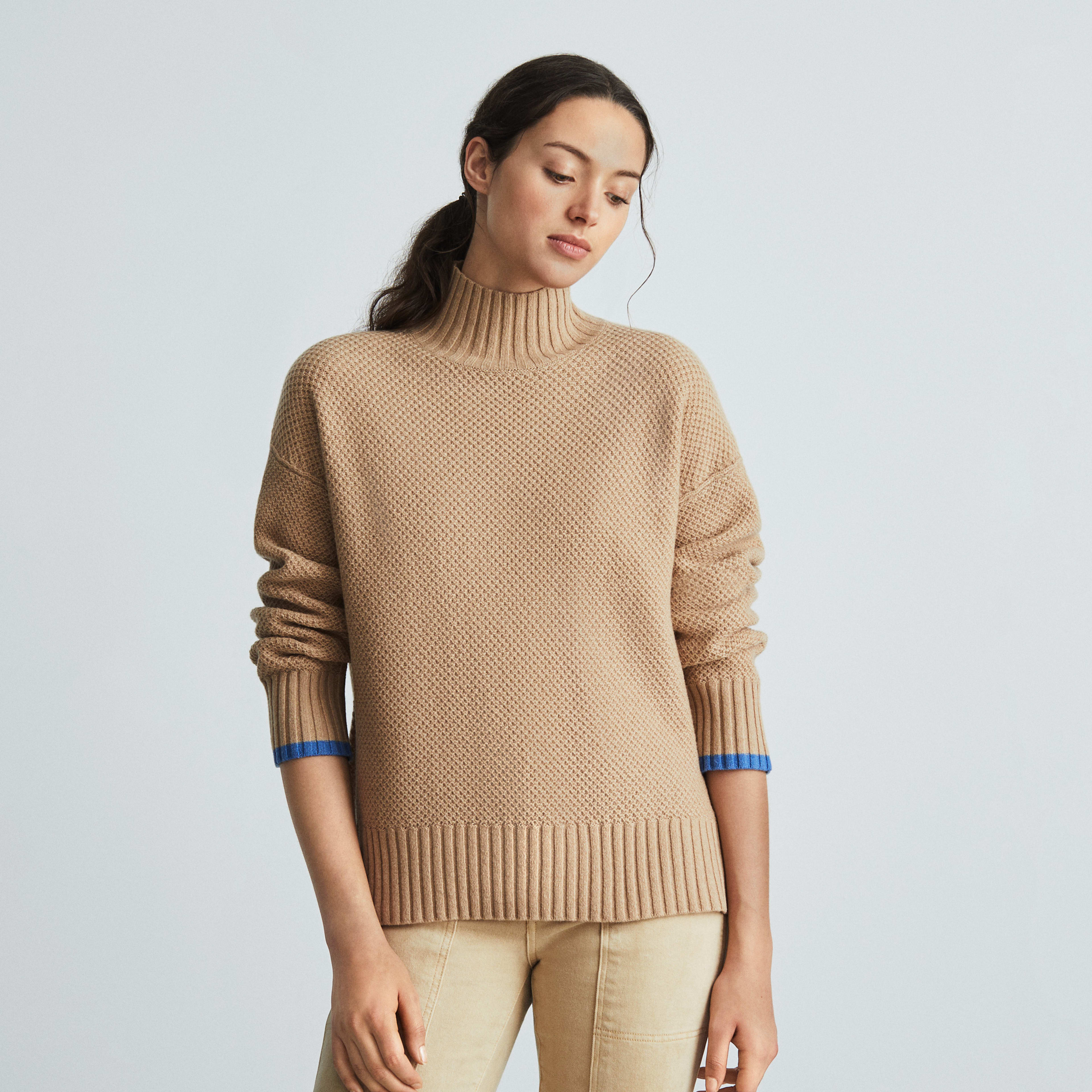 The Oversized Stroopwafel Turtleneck in ReCashmere | Everlane