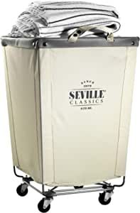 Seville Classics Large Commercial Heavy Duty Rolling Steel Frame Laundry Hamper Canvas Cart Bin, ... | Amazon (CA)