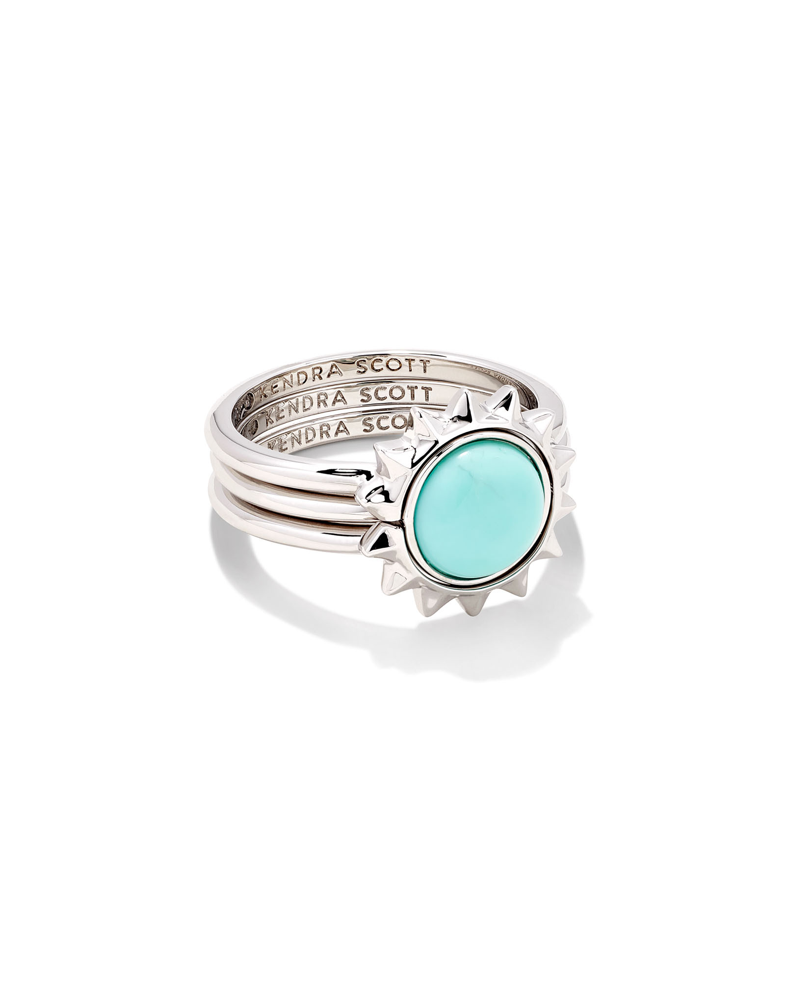 Sienna Silver Sun Ring Set in Light Blue Magnesite | Kendra Scott | Kendra Scott