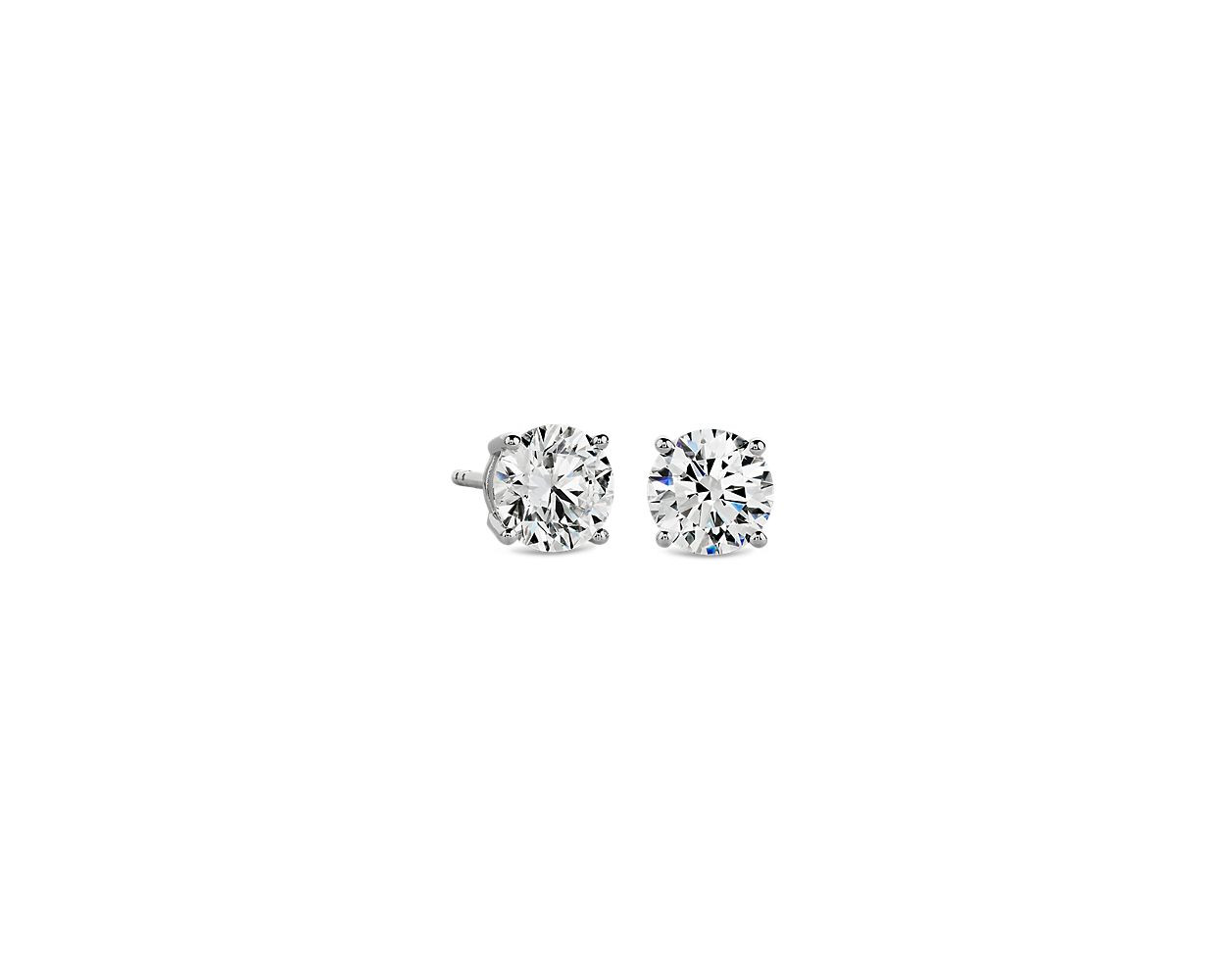 Lab Grown Diamond Stud Earrings in 14k White Gold (1 ct. tw.) | Blue Nile