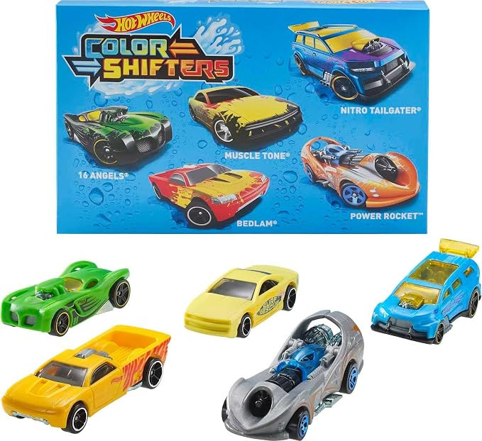 Hot Wheels Color Shifters Toy Cars 5-Pack, Set of 5 1:64 Scale Vehicles that Change Color in Cold... | Amazon (US)