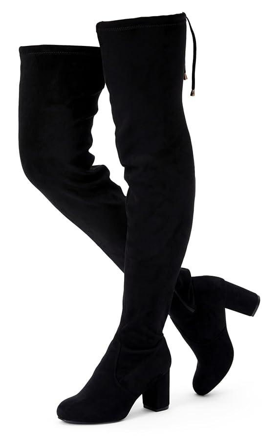 Vepose Women's Aria Thigh High Over The Knee Boots, Cute Suede Long Boots with High Heel and Inne... | Amazon (US)