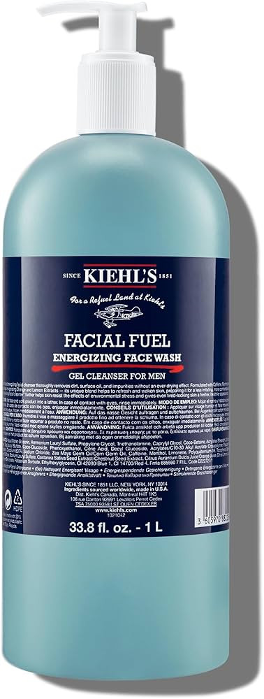 Kiehl's Facial Fuel Face Wash, Refreshing + Invigorating Men's Gel Cleanser, with Caffeine, Vitam... | Amazon (US)
