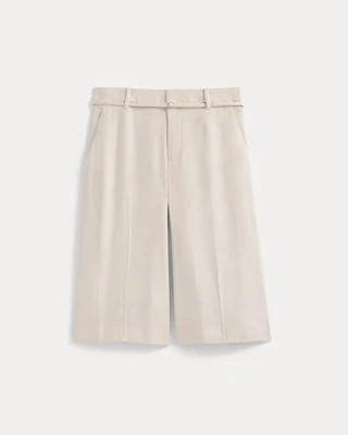 Everlane Long Tailored Short, Stretch Linen, Birch, Size 14 | Everlane