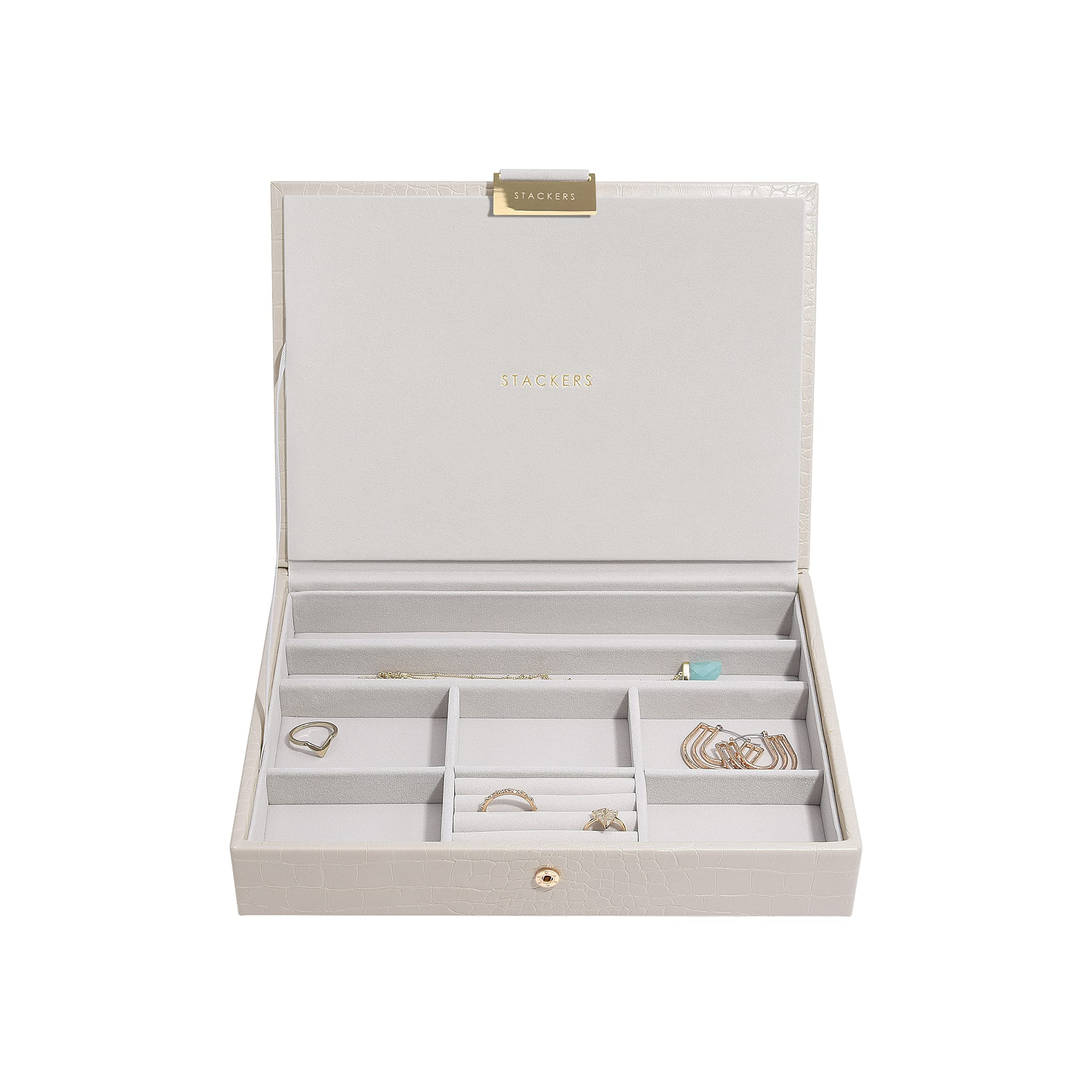 Stackers Putty Croc Textured Classic Medium Jewellery Box Lid | Amazon (UK)