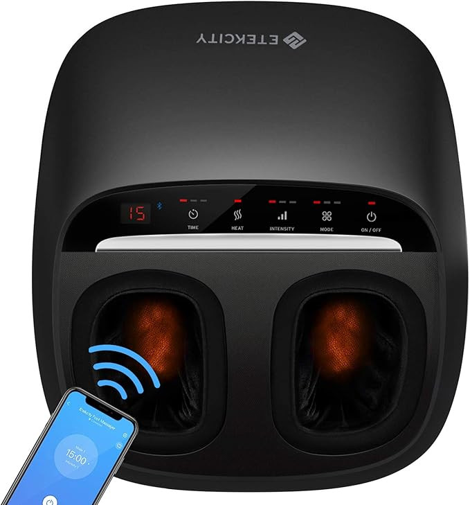 Etekcity Foot Massager Machine with Heat and APP Remote, Gifts for Men and Women, Shiatsu Deep Kn... | Amazon (US)