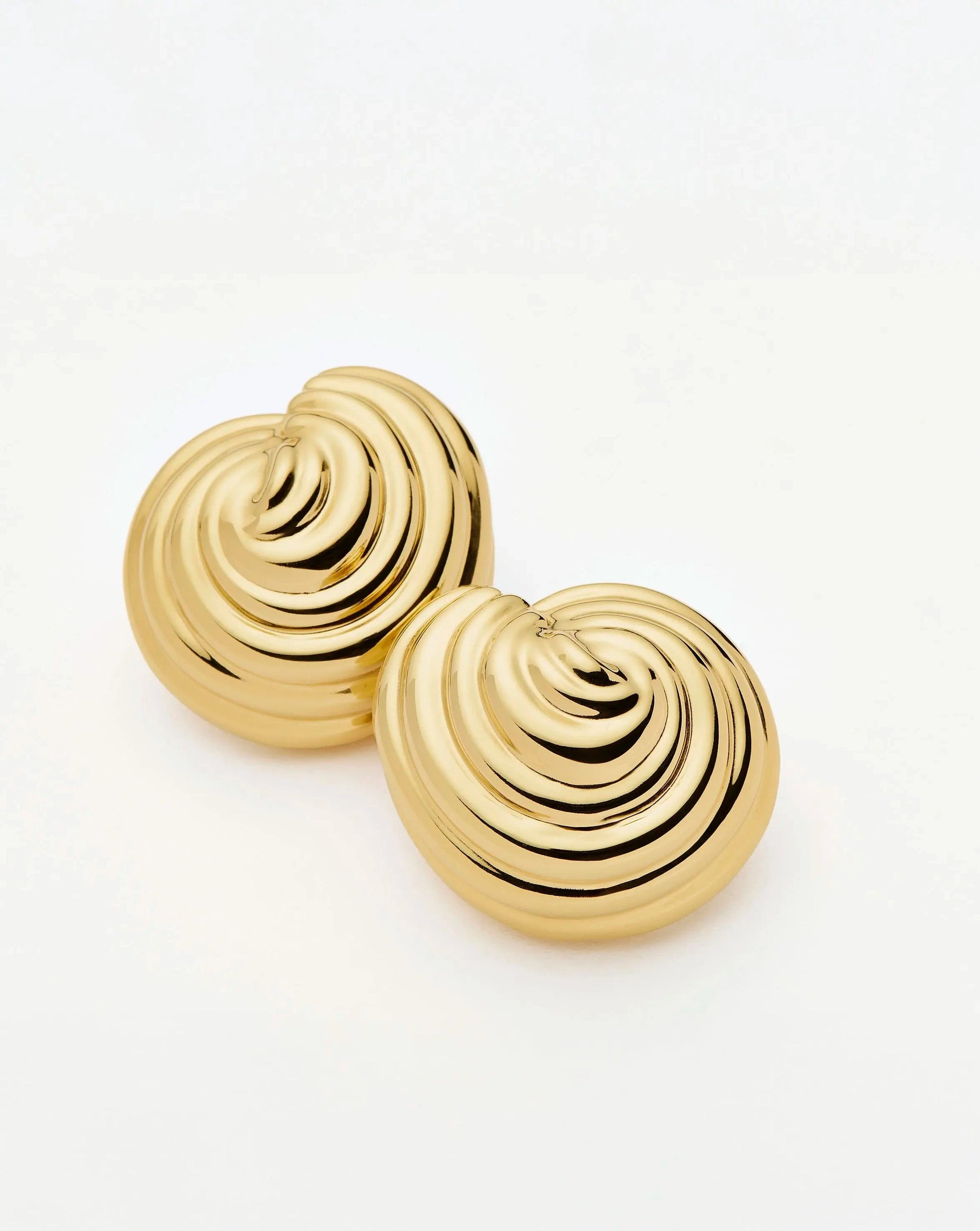 Spiral Dome Oversized Stud Earrings | 18ct Gold Plated Earrings | Missoma UK