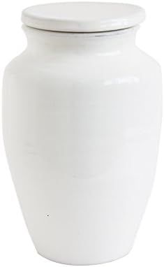 Creative Co-Op Medium Round White Terracotta Cachepot, 12 Inch | Amazon (US)