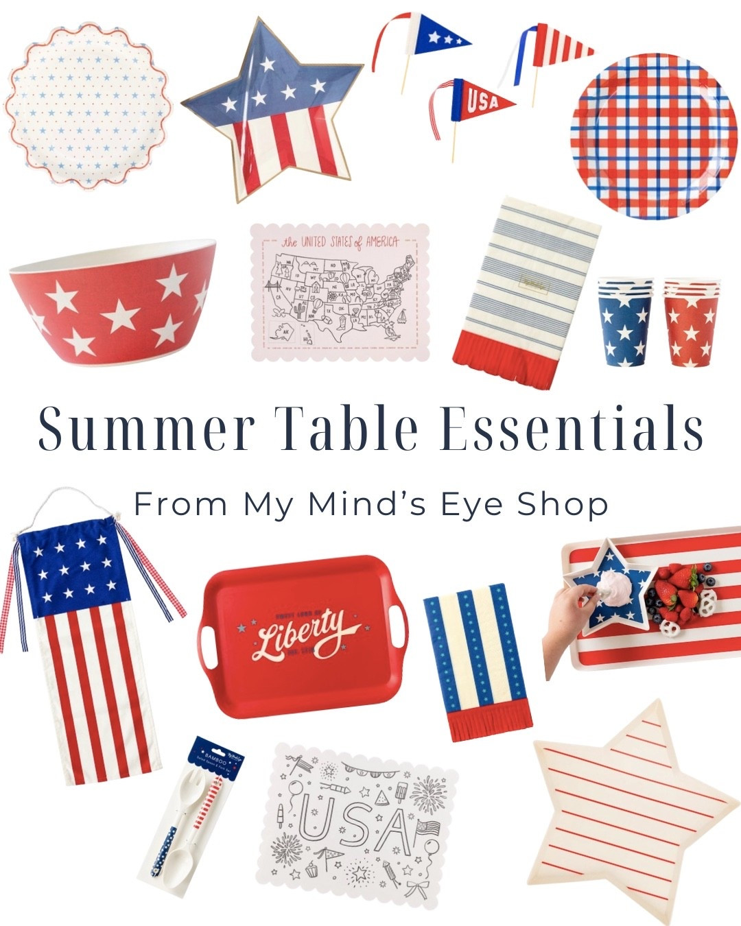 Cutest summer table finds from My Mind’s Eye 🇺🇸 Perfect for hosting, cookouts, and making everything feel a little more festive! I linked all my favorites ❤️

#LTKSeasonal #LTKFamily #LTKFindsUnder50