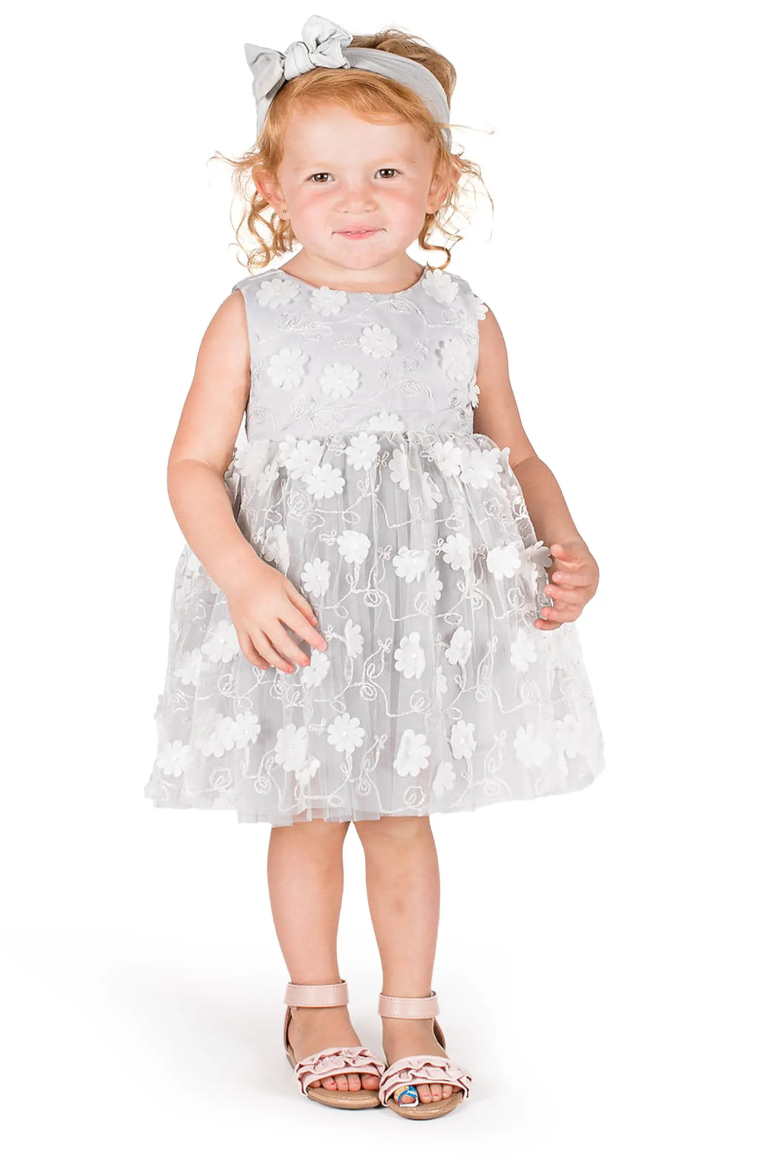 Floral Appliqué Tulle Dress | Nordstrom