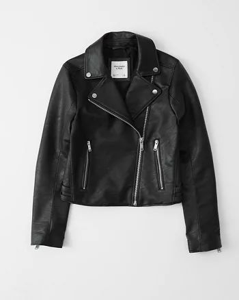 The Faux Leather Moto Jacket | Abercrombie & Fitch US & UK