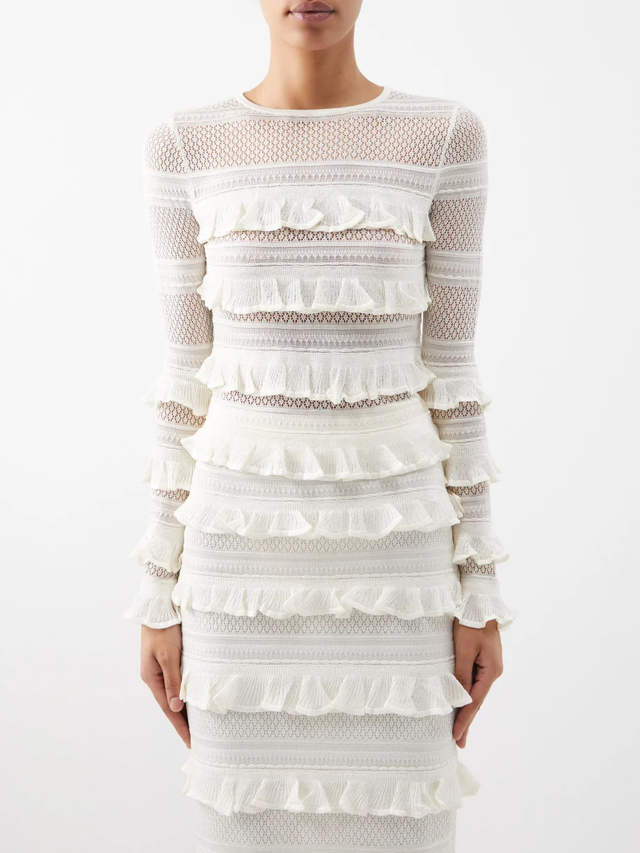 Wonderland frilled-lace top | Zimmermann | Matches (US)