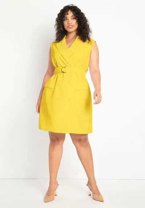 Sleeveless Trench Dress | Eloquii