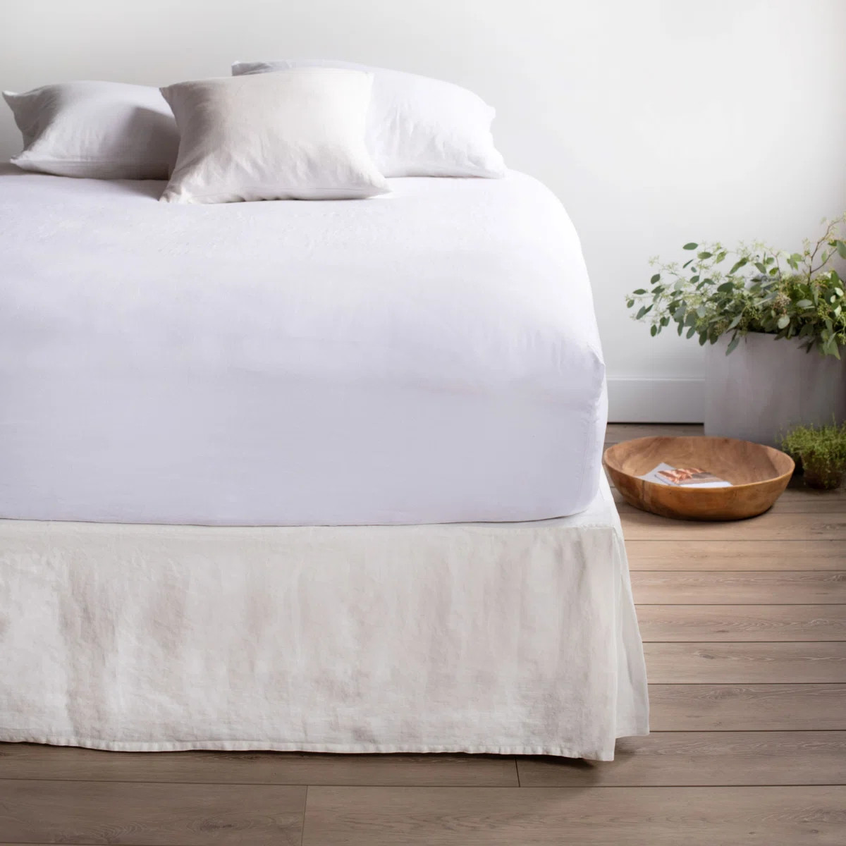 100% French Linen Bedskirt | Wayfair North America