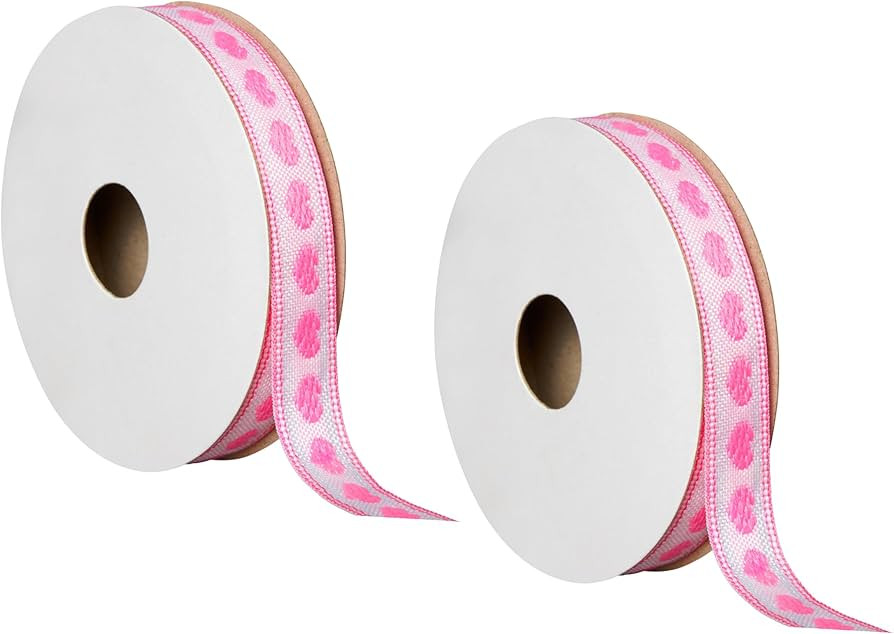 Offray 453825 .5" Wide Craft Ribbon Ribbon for Gift Wrapping, Decoration, and Crafts, Two Pack of... | Amazon (US)