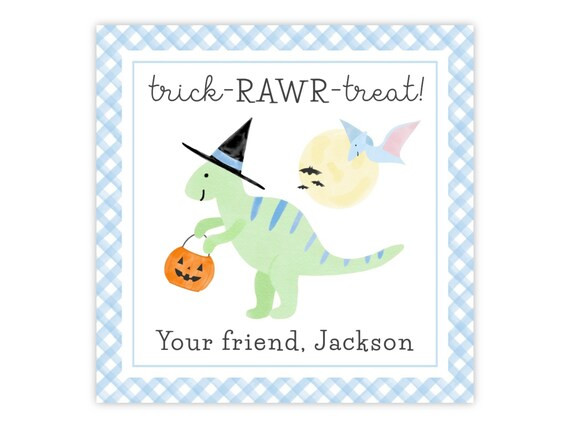 Printable Halloween Tags  Dinosaur  Self Edit Template - Etsy | Etsy (US)