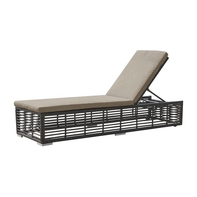 Graphite Outdoor Metal Chaise Lounge | Wayfair North America