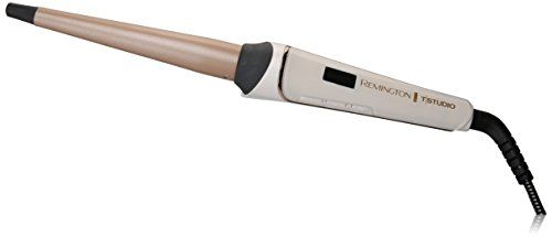 Remington Pro Series CI91WP T|Studio Thermaluxe Slim Styling Curling Wand, with Tangle Free Fabric Cord & Bonus - Heat Protective Storage Pouch, Curling Iron, ¾-1 Inch, Blush Pink | Amazon (US)