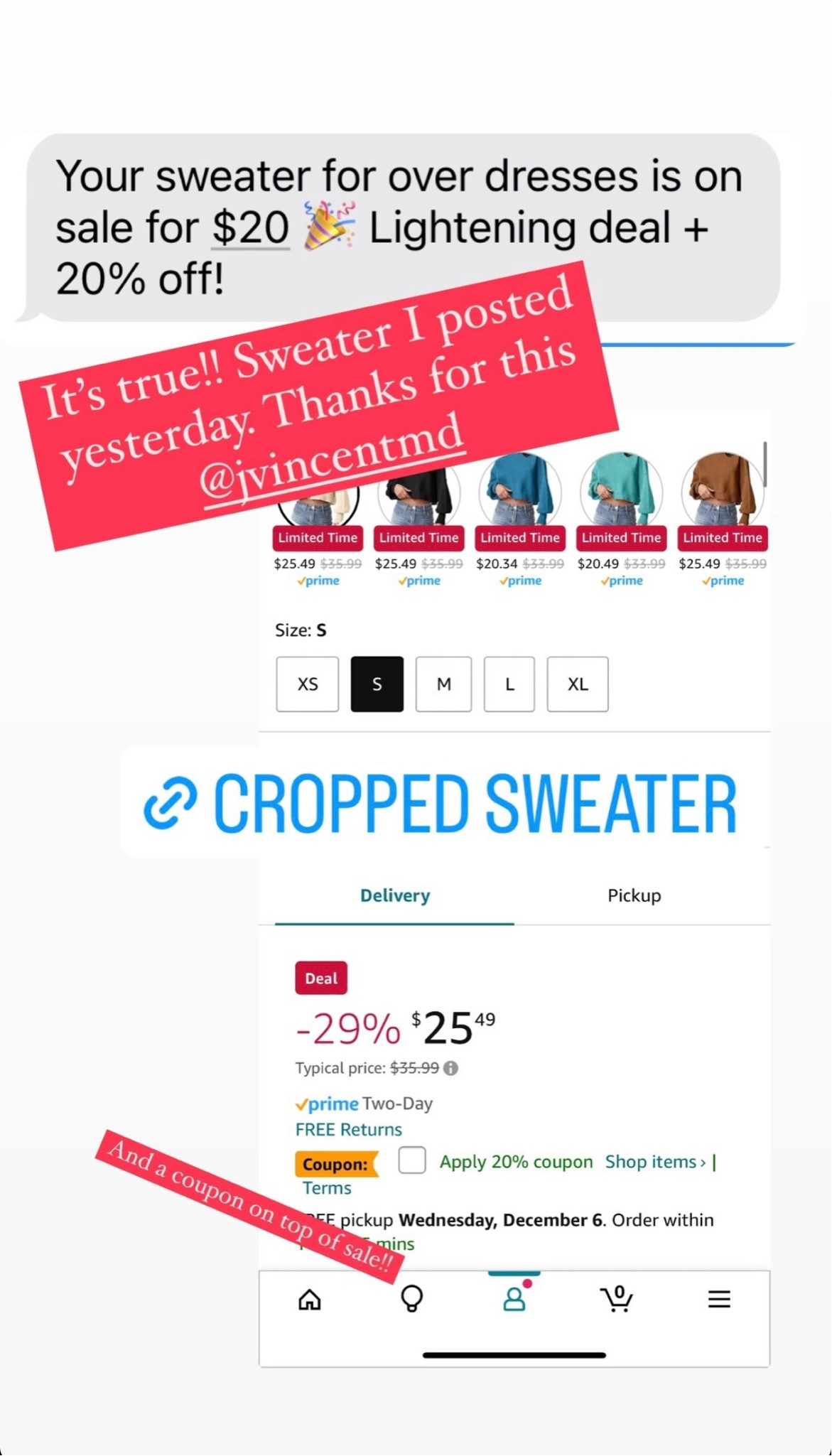 Cropped Amazon Sweater on sale today! I wear this over dresses when it’s gets a little bit chilly & also cute with high waisted denim

#LTKsalealert #LTKfindsunder50 #LTKstyletip