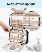 BAGSMART Toiletry Bag Hanging Travel Makeup Organizer with TSA Approved Transparent Cosmetic Bag ... | Amazon (US)