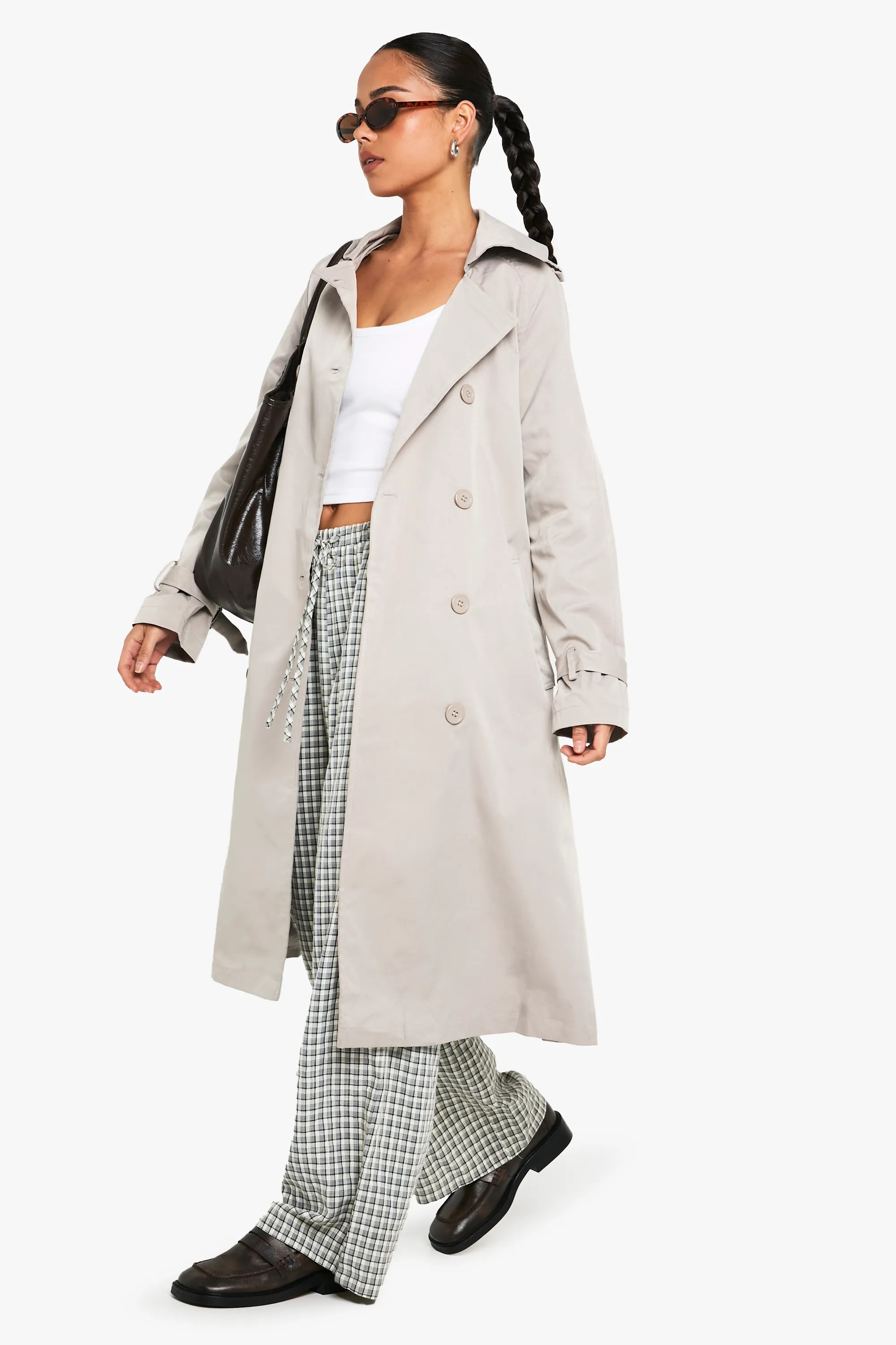 Jackets & Coats | Double Breast Belted Trench Coat | boohoo | boohoo (US & Canada)