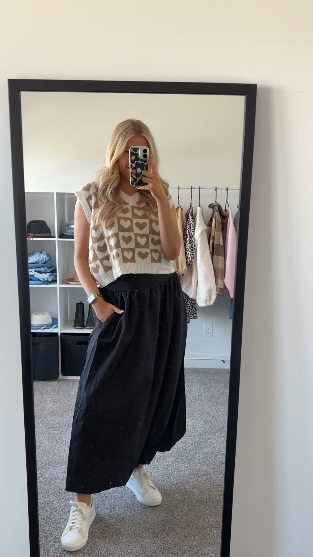 Valentines outfit idea! Love this heart sweater vest! 
Vest: sized up one to an L
Skirt: wearing M
Sneakers: size up half - designed by podiatrists!!

| teacher outfit | Valentine’s Day | valentines outfit 

#LTKSeasonal #LTKFindsUnder100