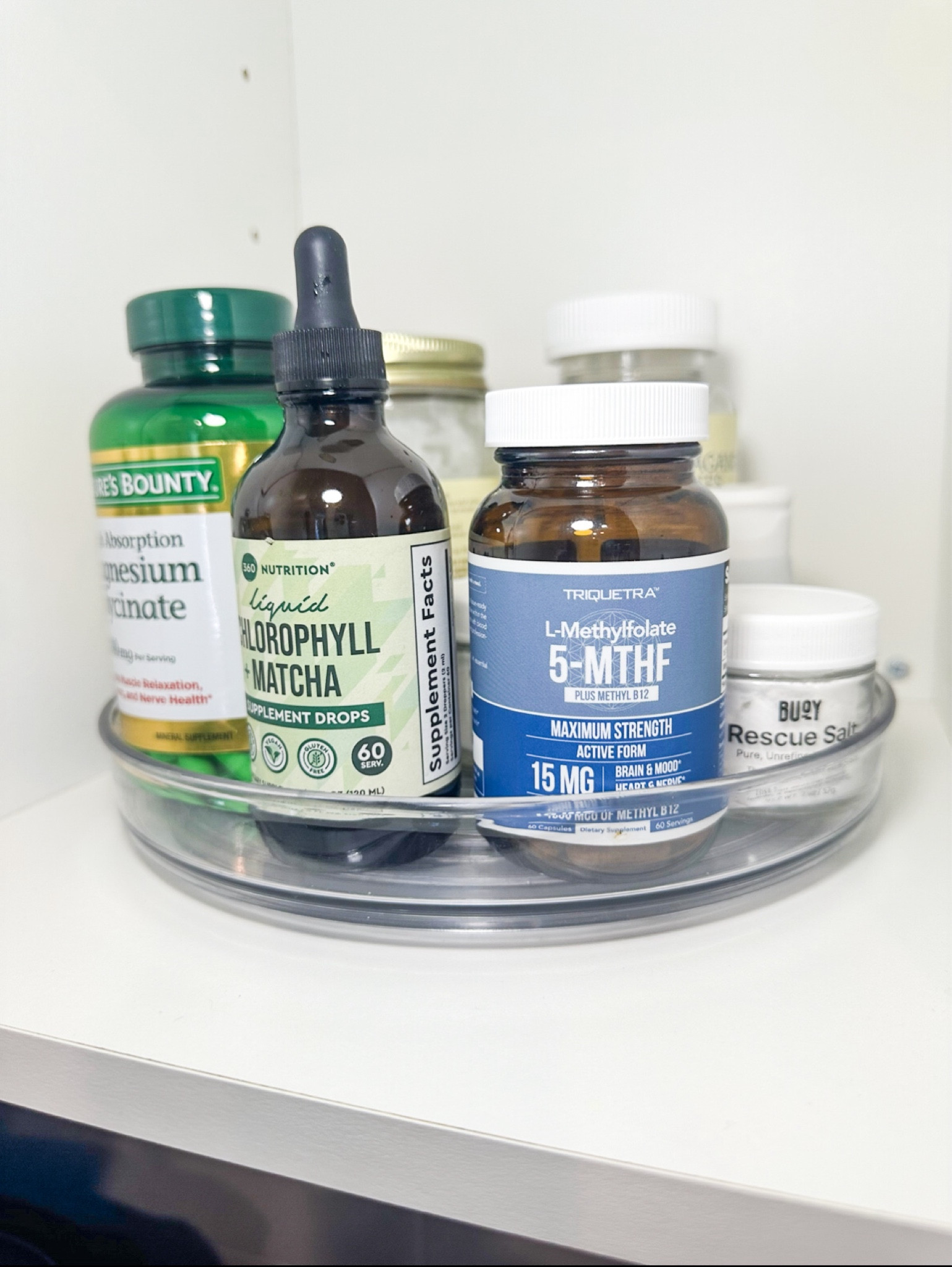 I'm all about making my morning routine easier and this lazy susan does just that. I'm able to grab my vitamins and supplements in seconds so I never forget to take them, even on busy days! 


#homeorganization

#LTKFamily #LTKHome #LTKFindsUnder50