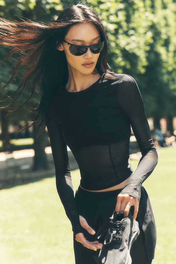 Mesh Winter Twilight Long Sleeve - Black | Alo Yoga (US)