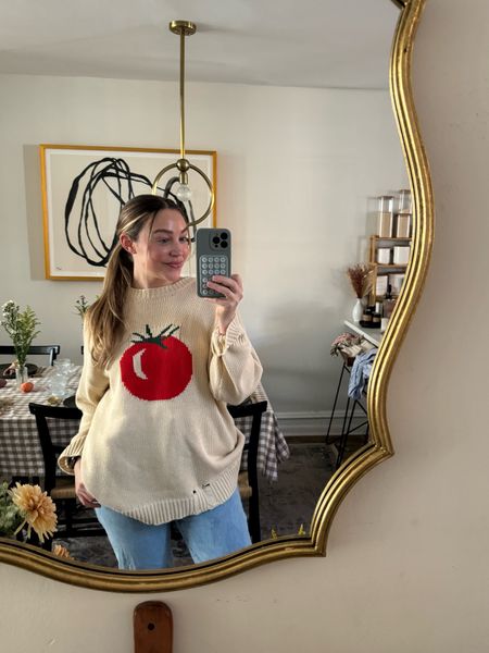 Tomatoes are so cute 🍅  i love this sweater and all these items sm 😩 (shoutout to that toteeee) 

#LTKfindsunder100 #LTKsalealert #LTKmidsize