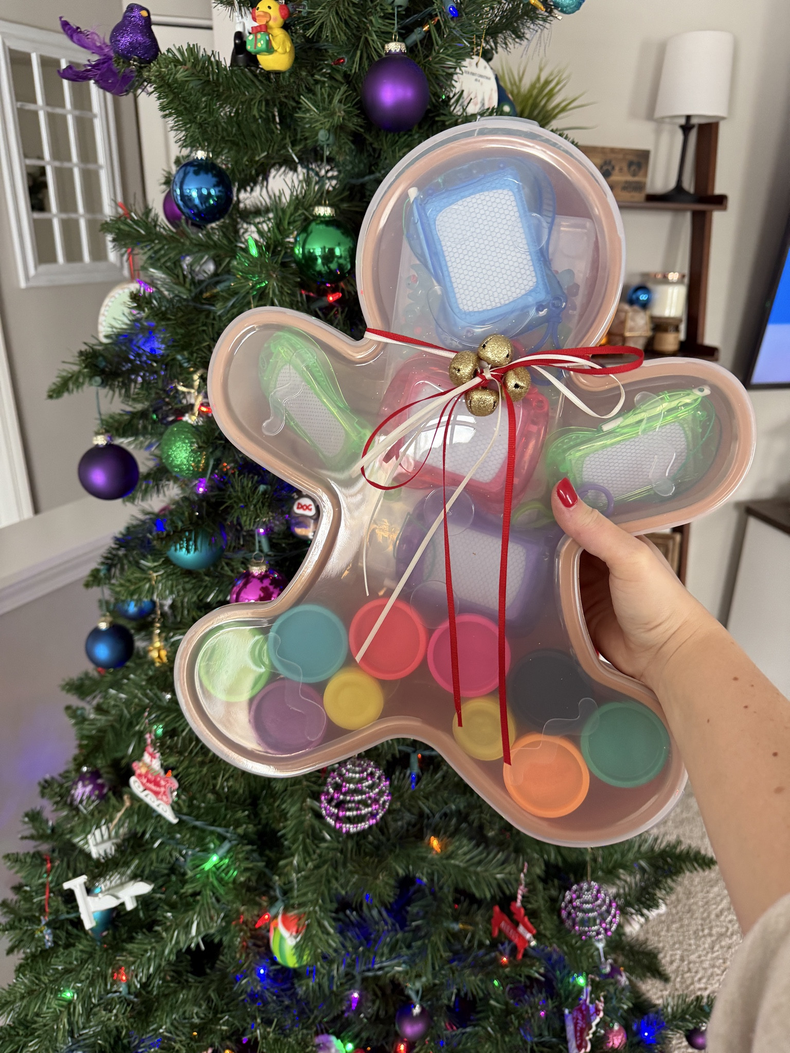 Classroom wishlist gift box for a teacher gift idea! The container is reusable and generously sized for snacking, storing small arts and crafts pieces or regifting as a snack tray (which is what it actually is).

#LTKGiftGuide #LTKHoliday #LTKKids