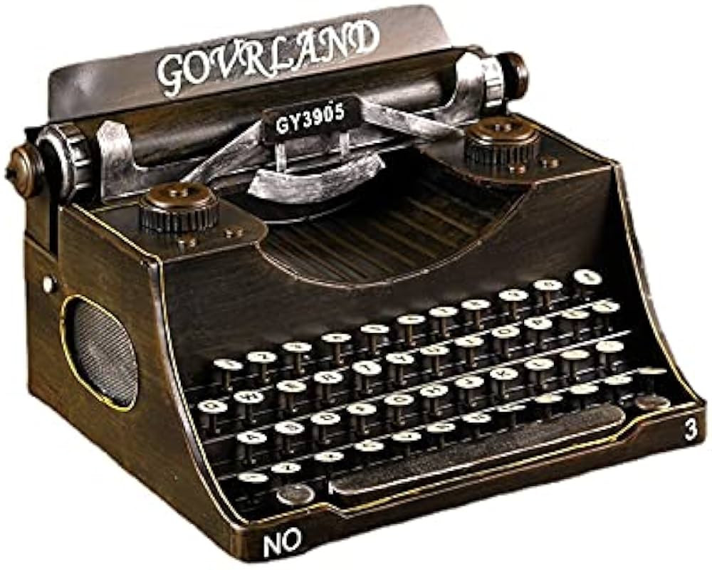 JORSION Retro Vintage Typewriter Model,Handmade Props Model Retro Decoration,Home Decoration Orna... | Amazon (US)